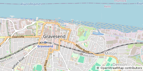 Map of Gravesend, Kent