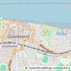 Map of Gravesend, Kent