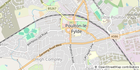 Map of Poulton-LE-Fylde, Lancashire