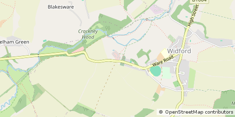 Map of Ware, Hertfordshire