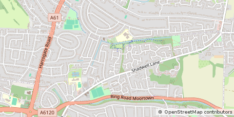 Map of Leeds, West Yorkshire