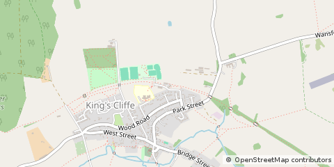 Map of Kings Cliffe, Peterborough