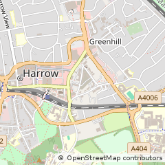 Map of Harrow, Middlesex