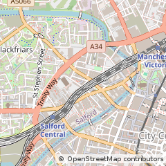 Map of Salford, Lancashire