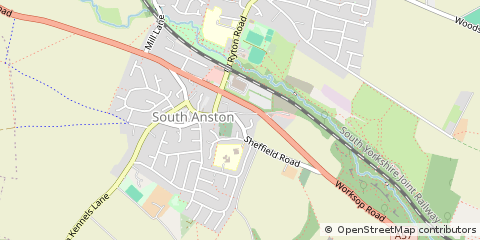 Map of Sheffield, Yorkshire