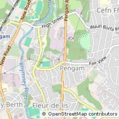 Map of Pengam Blackwood, Gwent