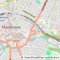 Map of Maidstone, Kent