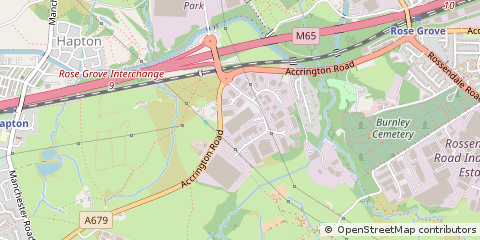 Map of Hapton, Burnley, Lancashire