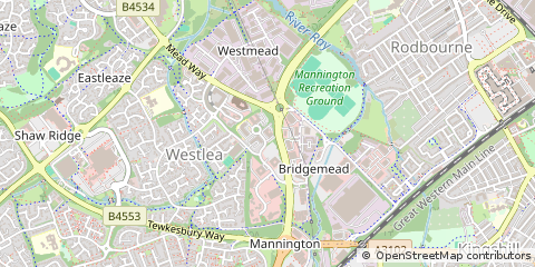 Map of Swindon, Wiltshire