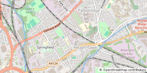 Map of Wolverhampton, West Midlands
