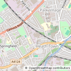 Map of Wolverhampton, West Midlands