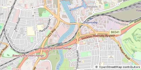 Map of Stockton-on-Tees, Cleveland