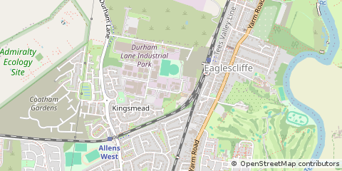 Map of Stockton on Tees, Cleveland