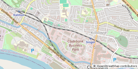 Map of Clydebank, Dunbartonshire
