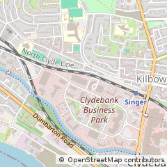 Map of Clydebank, Dunbartonshire