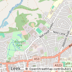 Map of Leek, Staffordshire