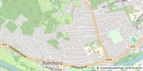 Map of Banchory, Kincardineshire