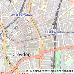 Map of Croydon, Surrey