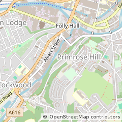 Map of Huddersfield, West Yorkshire