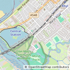 Map of Rhyl, Clwyd