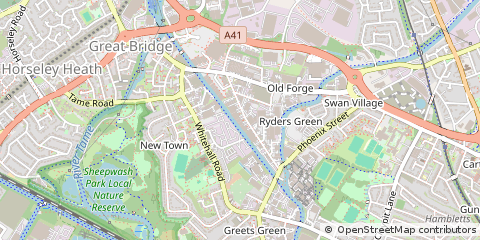 Map of West Bromwich