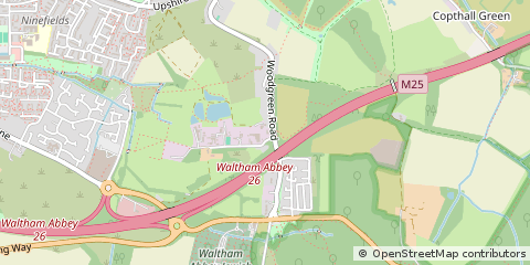 Map of Waltham Abbey, Essex