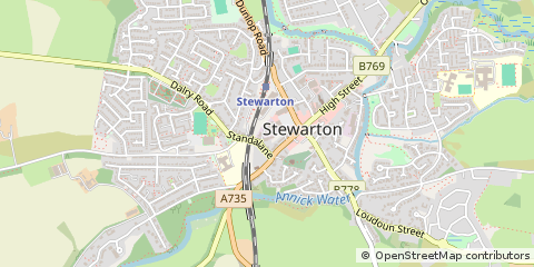 Map of Kilmarnock, Ayrshire
