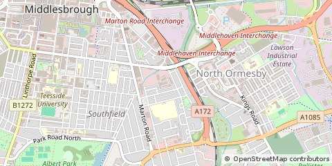 Map of Middlesbrough