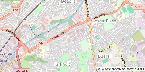 Map of Rochdale, Lancashire