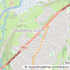 Map of Stoke-on-Trent, Staffs