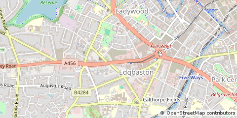 Map of Birmingham, West Midlands