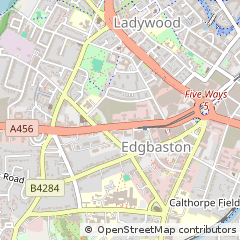 Map of Birmingham, West Midlands