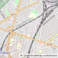 Map of Croydon, Surrey