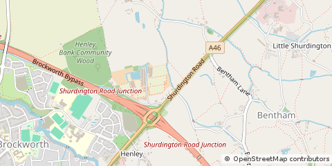 Map of Cheltenham, Gloucestershire