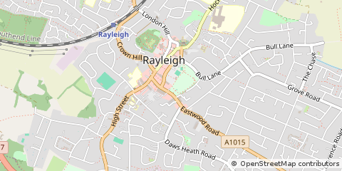 Map of Rayleigh, Essex