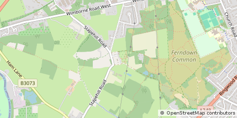 Map of Wimborne, Dorset