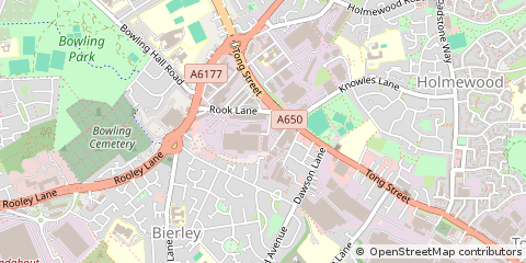 Map of Bradford, West Yorkshire