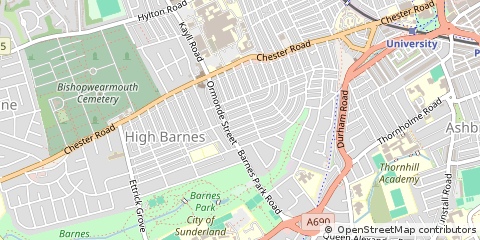 Map of Sunderland
