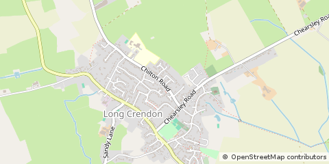Map of Long Crendon, Bucks