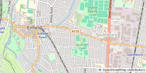 Map of Enfield, Middlesex