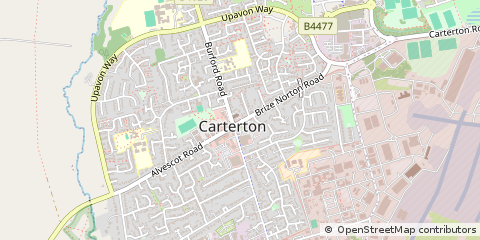 Map of Carterton, Oxfordshire