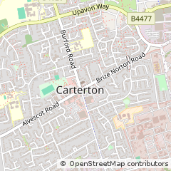 Map of Carterton, Oxfordshire