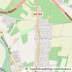 Map of Evesham, Worcestershire