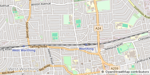 Map of Worthing