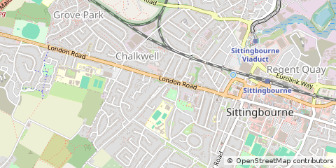 Map of Sittingbourne, Kent