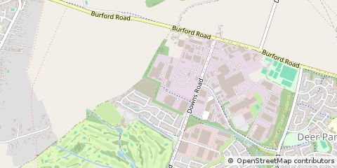 Map of Downs Road Witney, Oxon