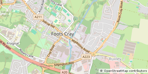 Map of Sidcup, Kent