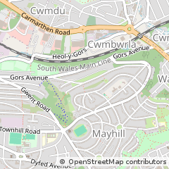 Map of Swansea