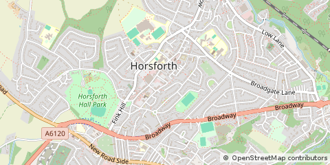 Map of Leeds, West Yorkshire