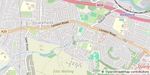 Map of Aylesford, Kent